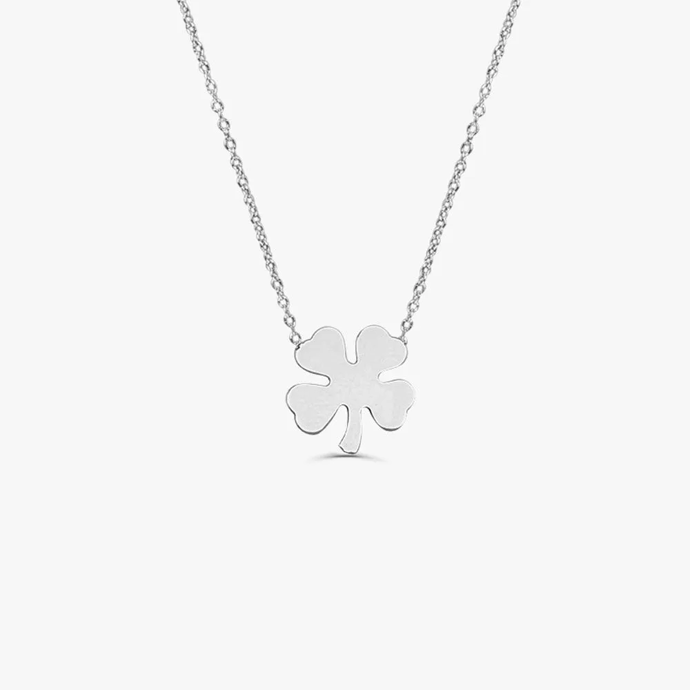 14K Four Leaf Clover Charm Necklace