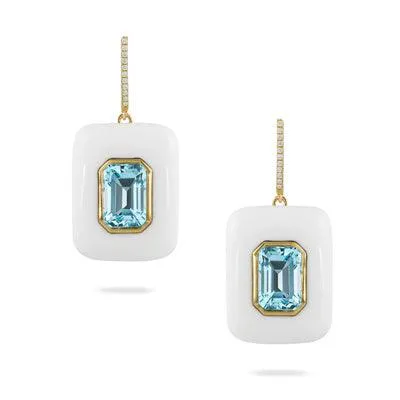 18K Yellow Gold Mykonos Diamond Earrings