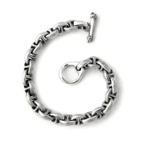 30th Anniversary Hammered Boat Link Bracelet