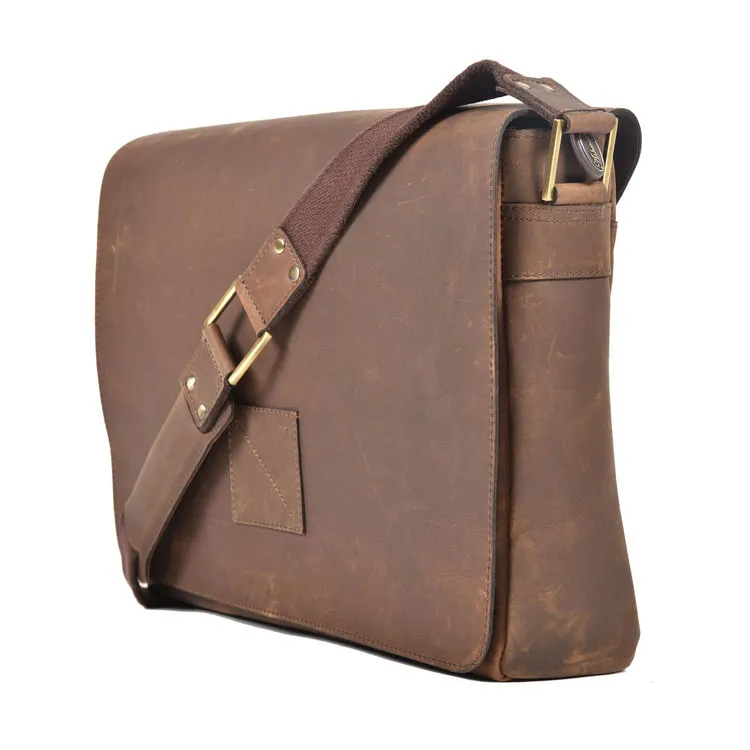 Ashwood Hammersmith Pedro Mud Leather Messenger Bag