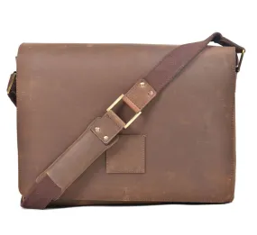 Ashwood Hammersmith Pedro Mud Leather Messenger Bag