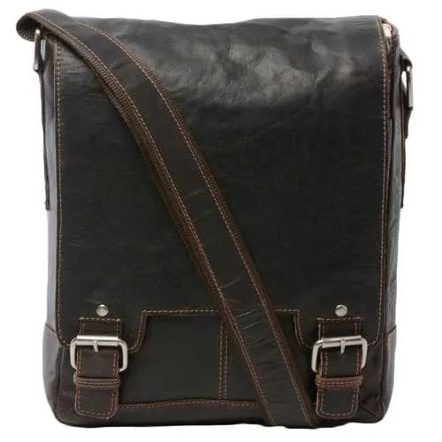 Ashwood Kingston Brown Luggage Leather iPad Messenger Bag