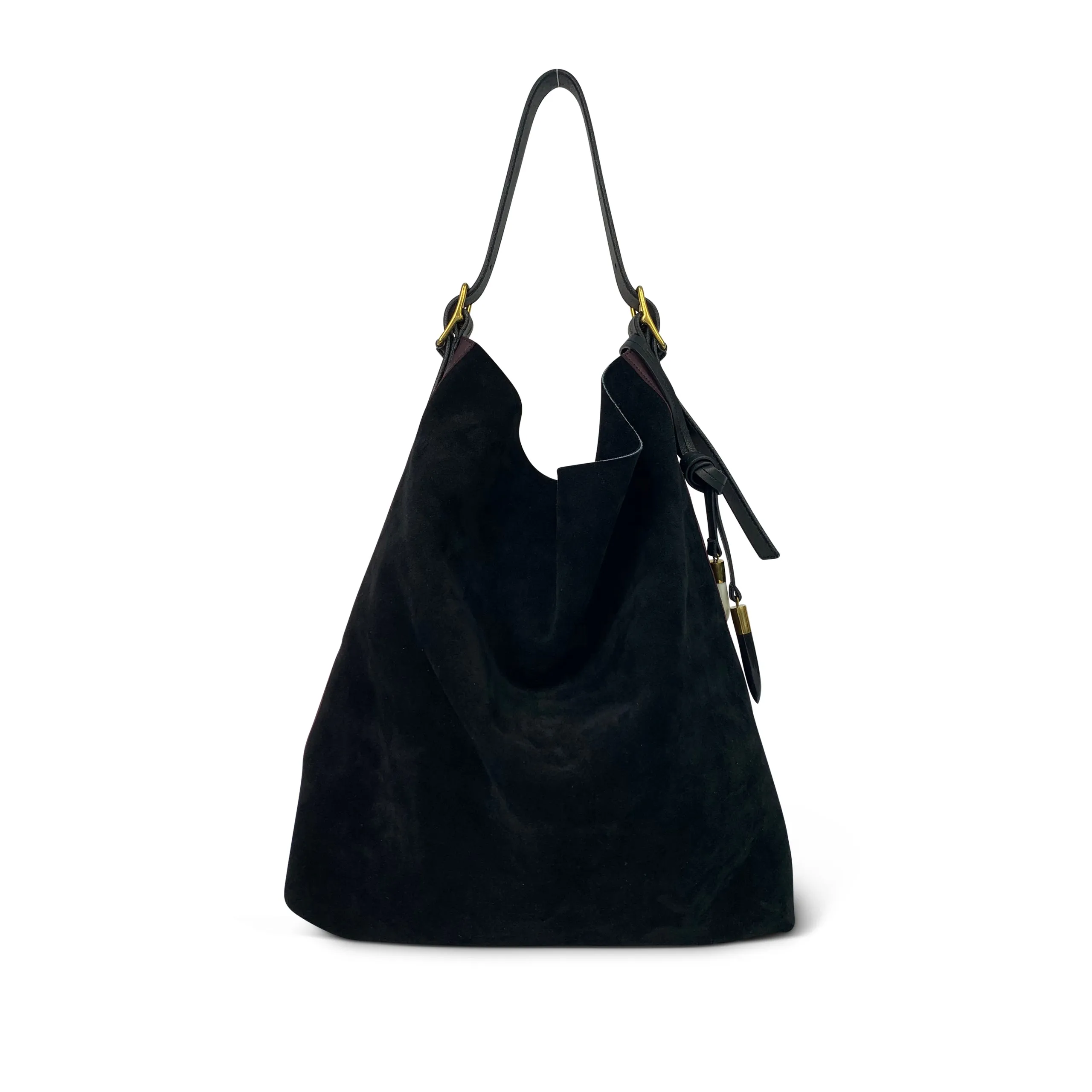 Black Suede Somerset Hobo