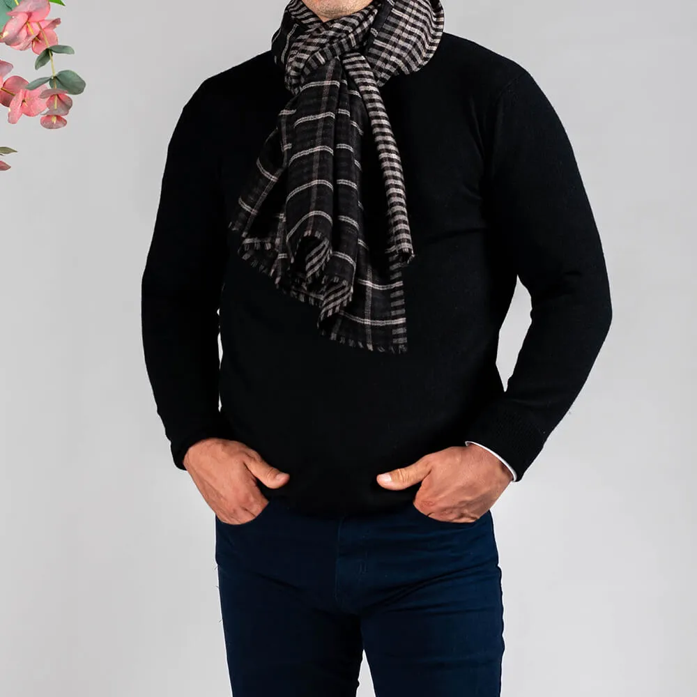 Breton Reversible Silk and Wool Scarf