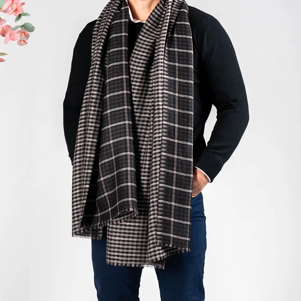 Breton Reversible Silk and Wool Scarf