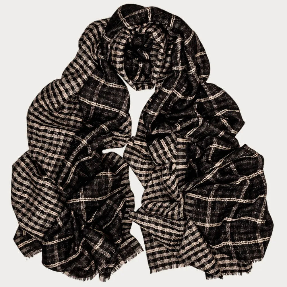 Breton Reversible Silk and Wool Scarf