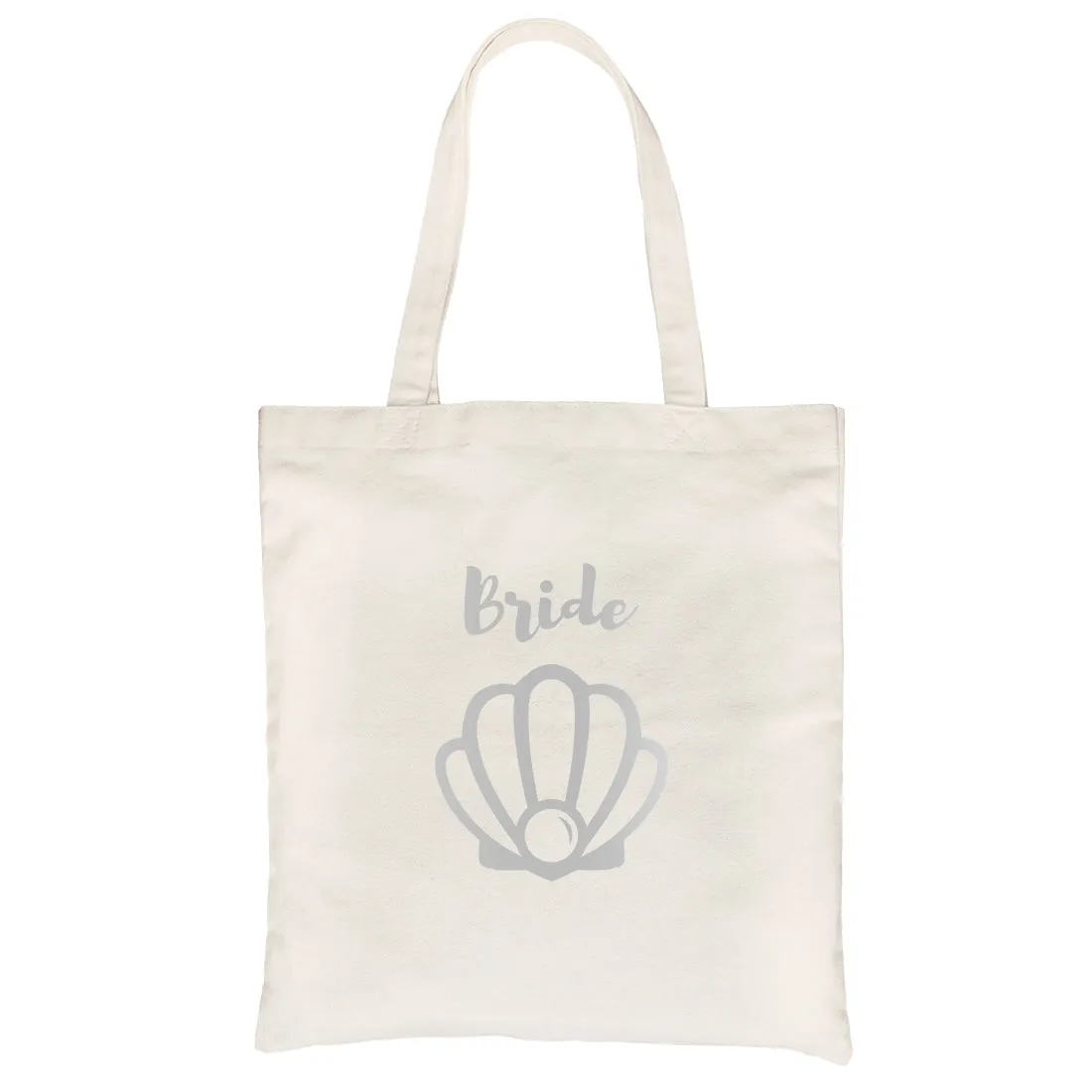 Bride Mermaid Seashell-SILVER Canvas Shoulder Bag Anniversary Gift