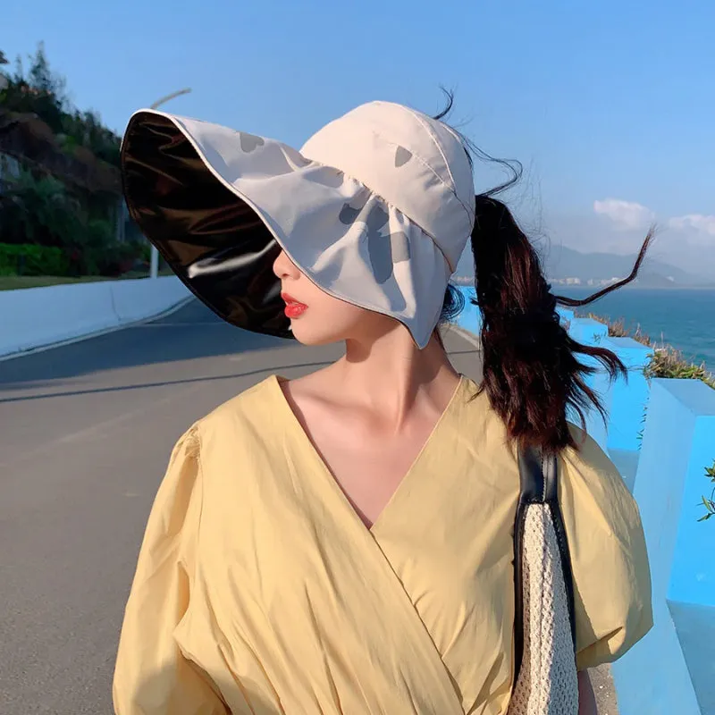 Butterfly-Printed Outdoor and Travel Summer Sun Visor