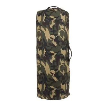 Canvas Duffle Bag With Side Zipper