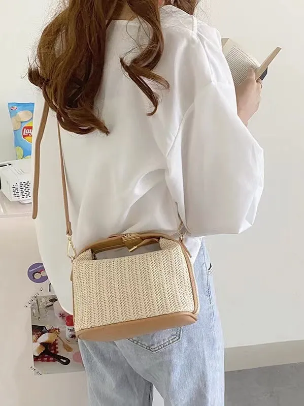 Casual Woven Shoulder Messenger Bag