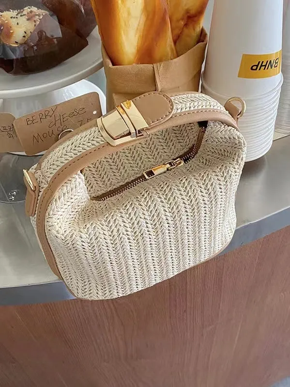 Casual Woven Shoulder Messenger Bag