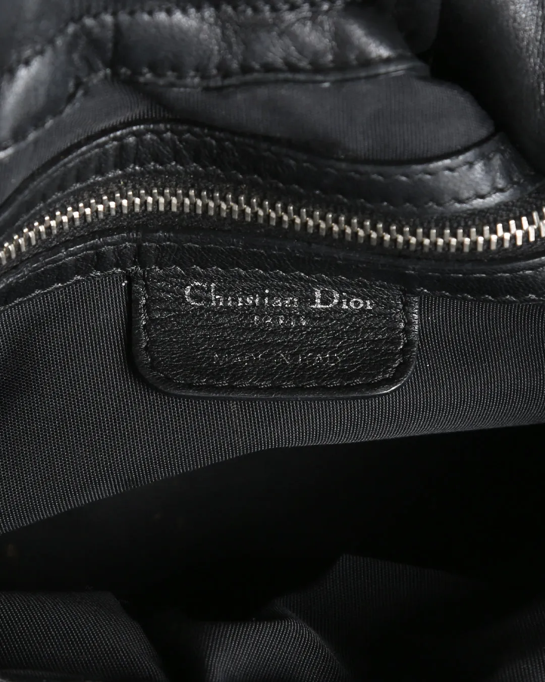 CHRISTIAN DIOR Black Cannage Leather Le Trente Hobo Bag