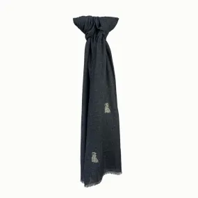 Citrus Dog Scarf - Charcoal