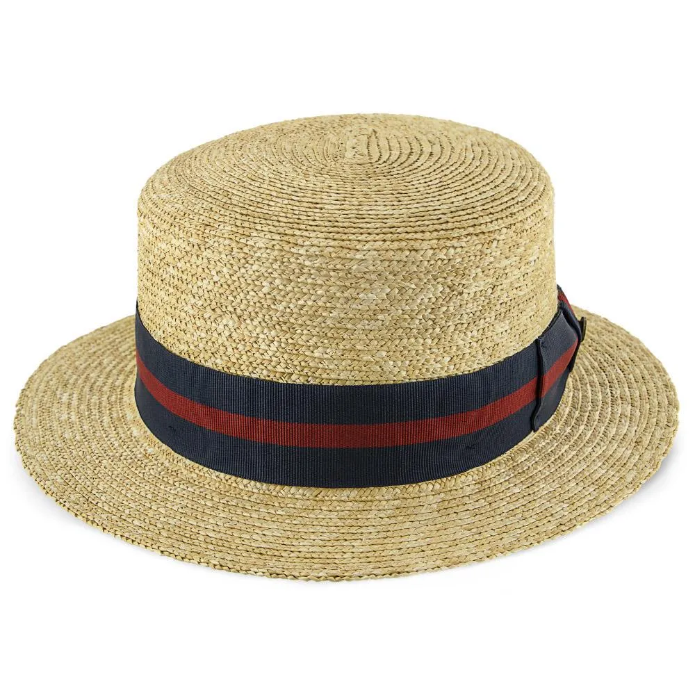 Classic - Walrus Hats Natural Straw Boater Hat - H7005