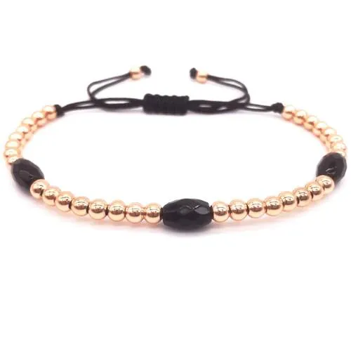 Classy Men Wide Agate Bracelet