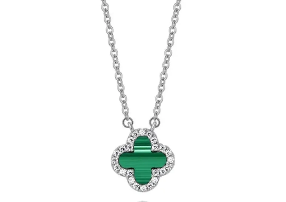 Clover Sterling Silver Gemstone Necklaces