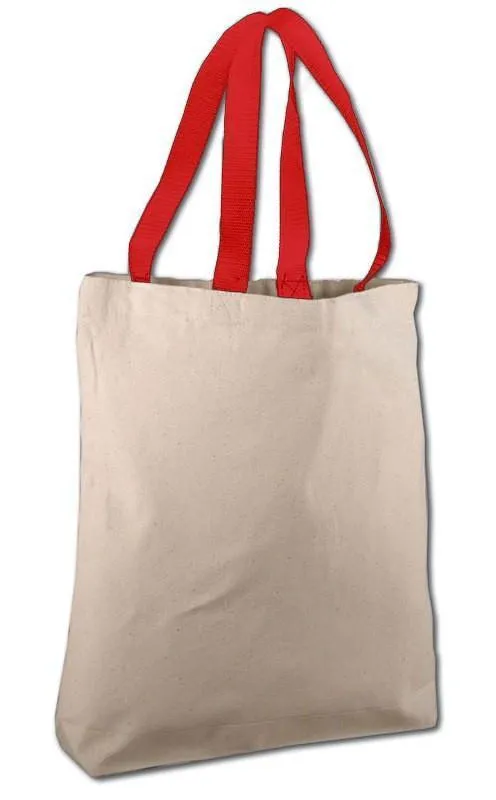 Cotton Canvas Tote Bags with Contrast Handles