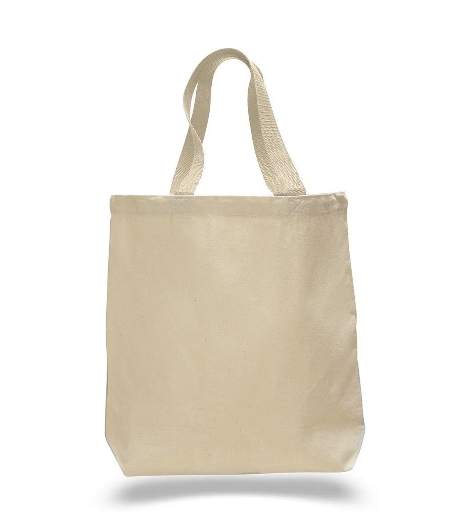 Cotton Canvas Tote Bags with Contrast Handles