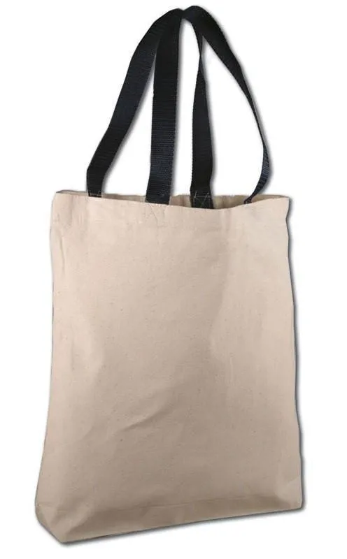 Cotton Canvas Tote Bags with Contrast Handles