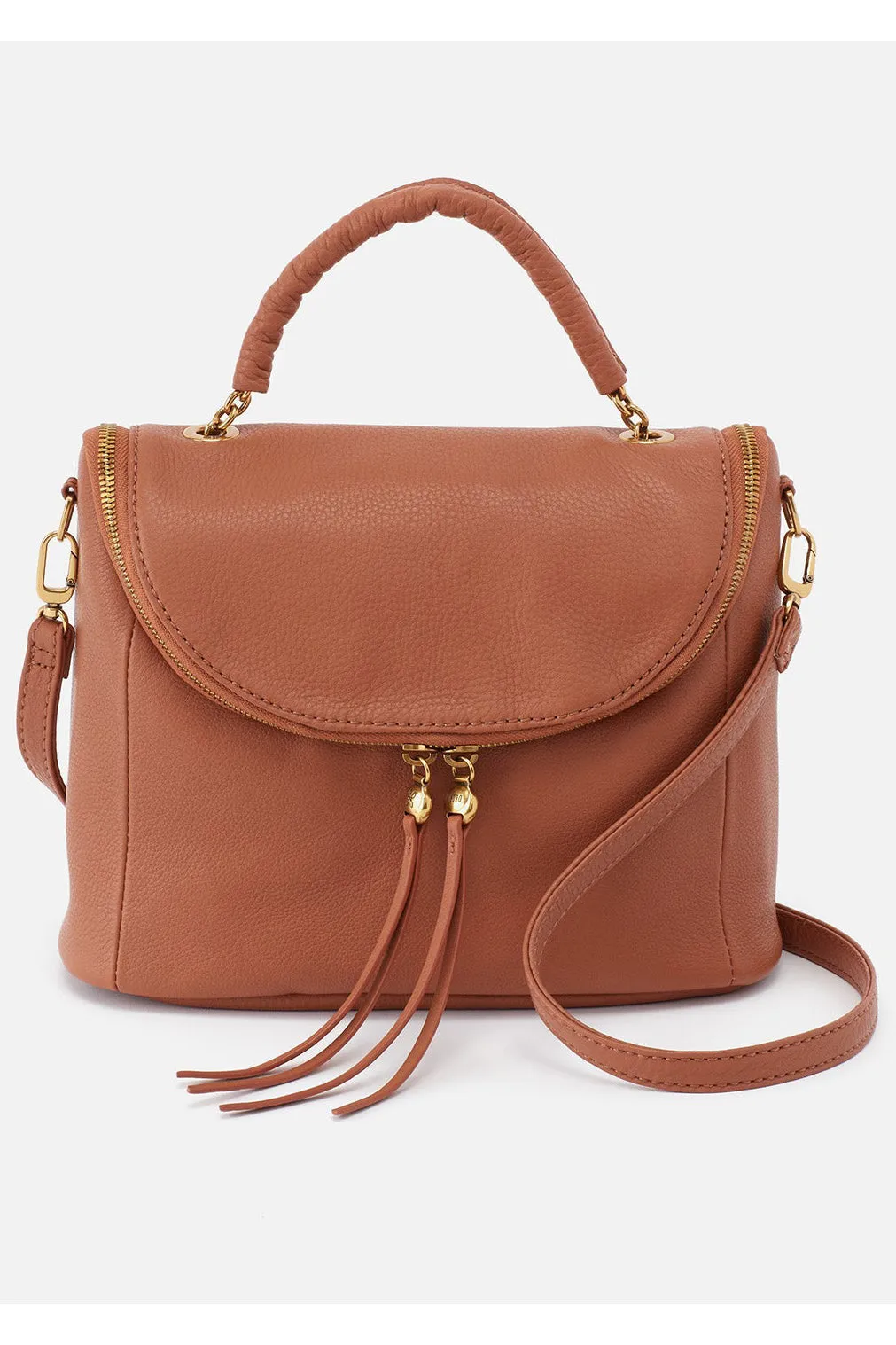 Fern Satchel Crossbody - Velvet Hide Cashew