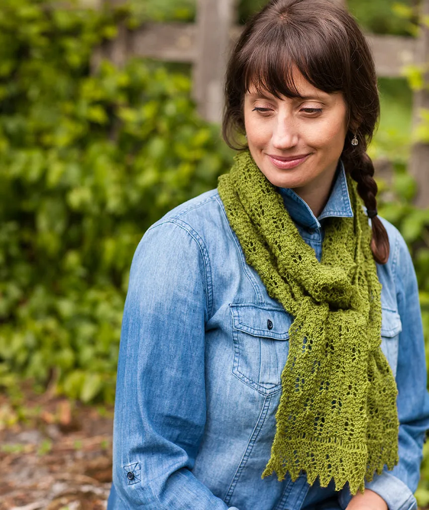 Fir Cone Lace Scarf Using Isager Spinni Wool 1