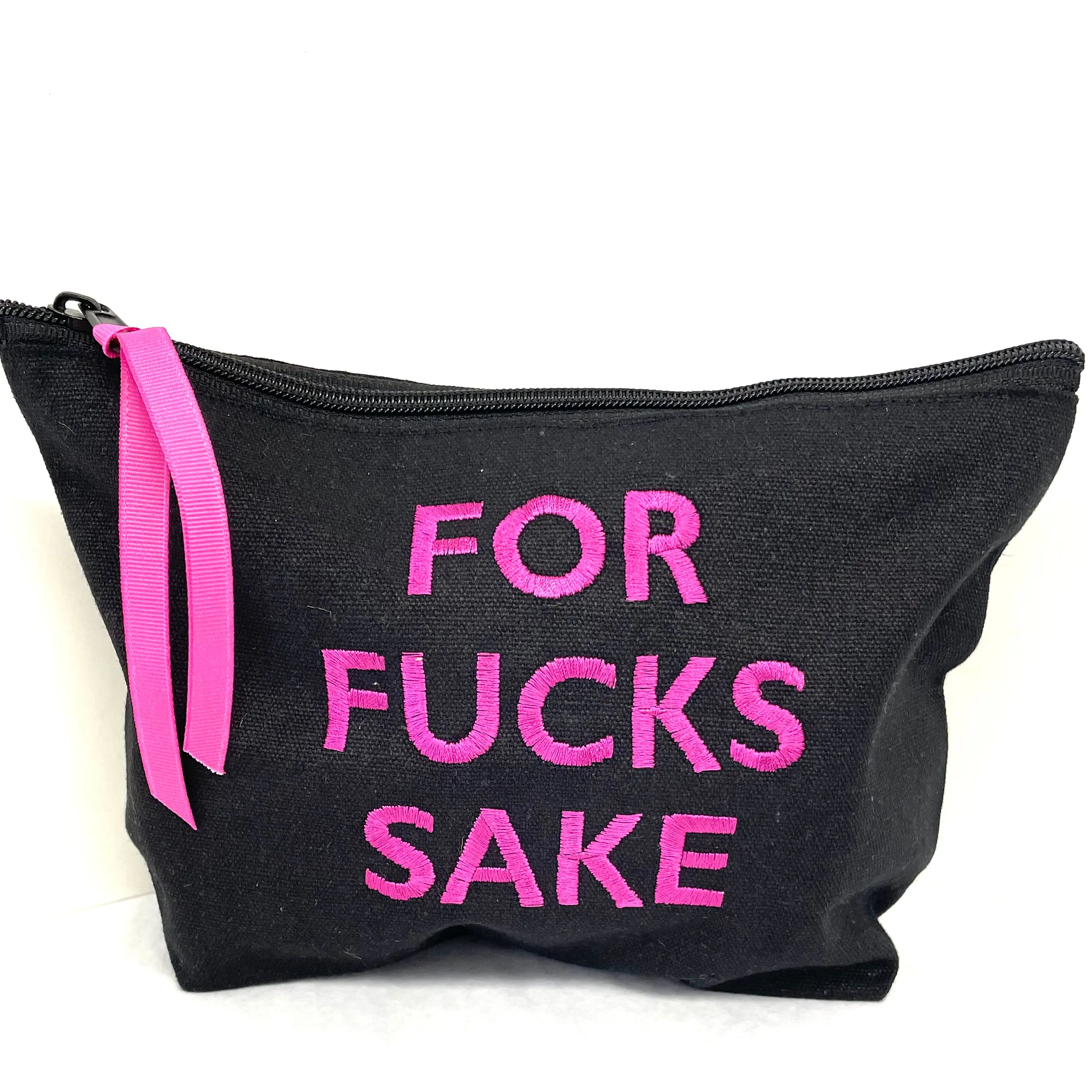 Funny Saying Embroidered Zip Pouches