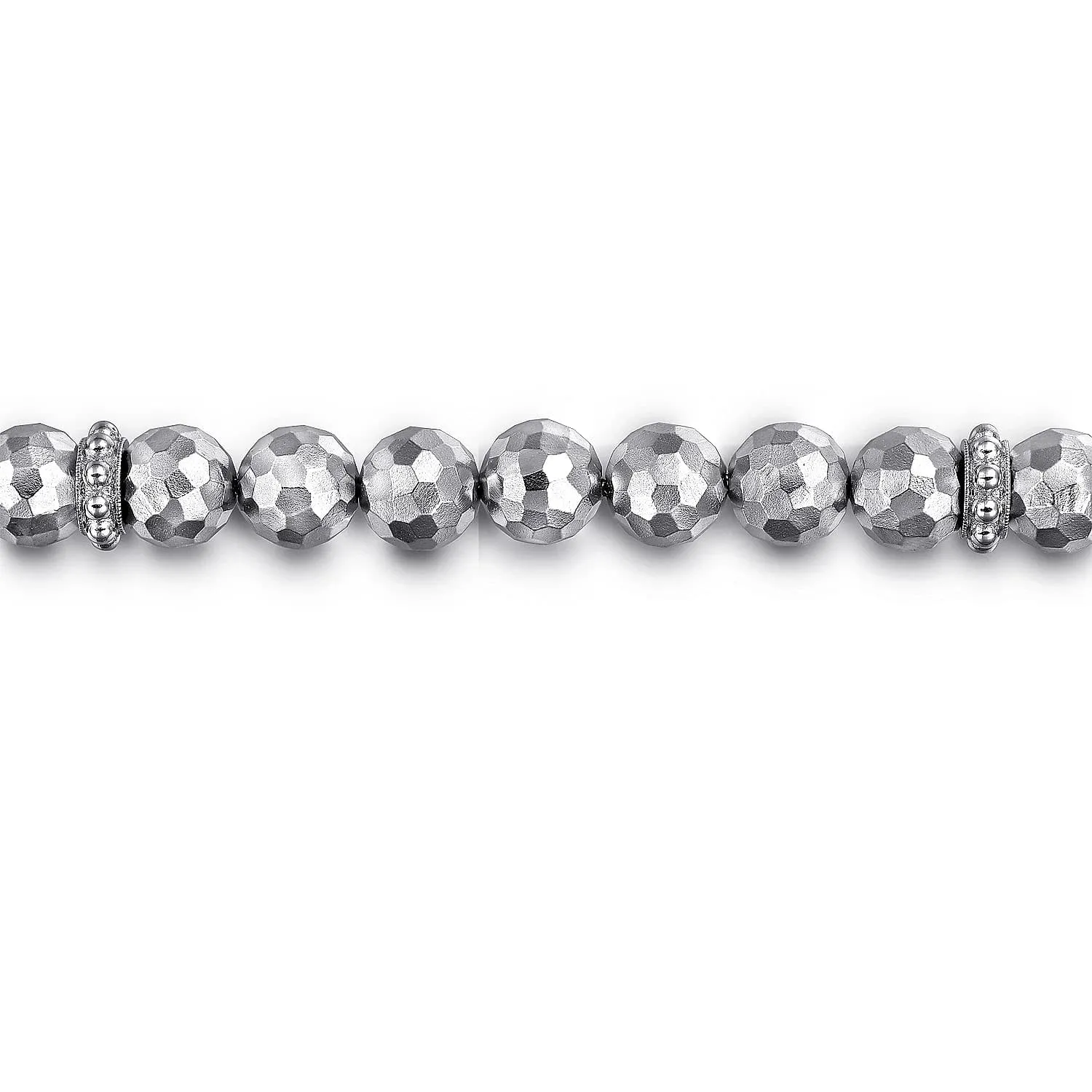 Gabriel & Co. 8mm Sterling Silver Faceted Bead Bracelet