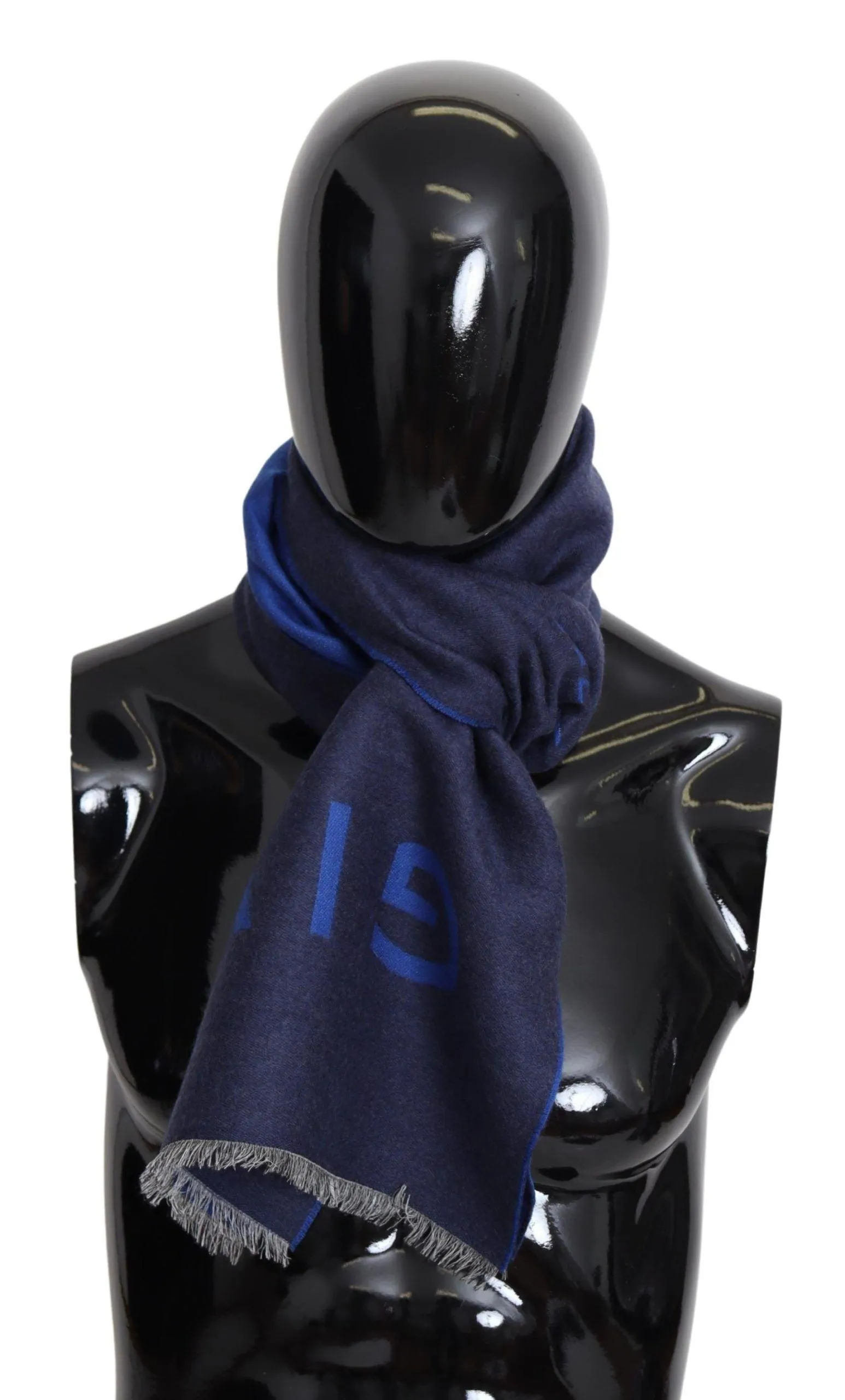 Givenchy Blue Wool Unisex Winter Warm  Scarf Wrap Shawl