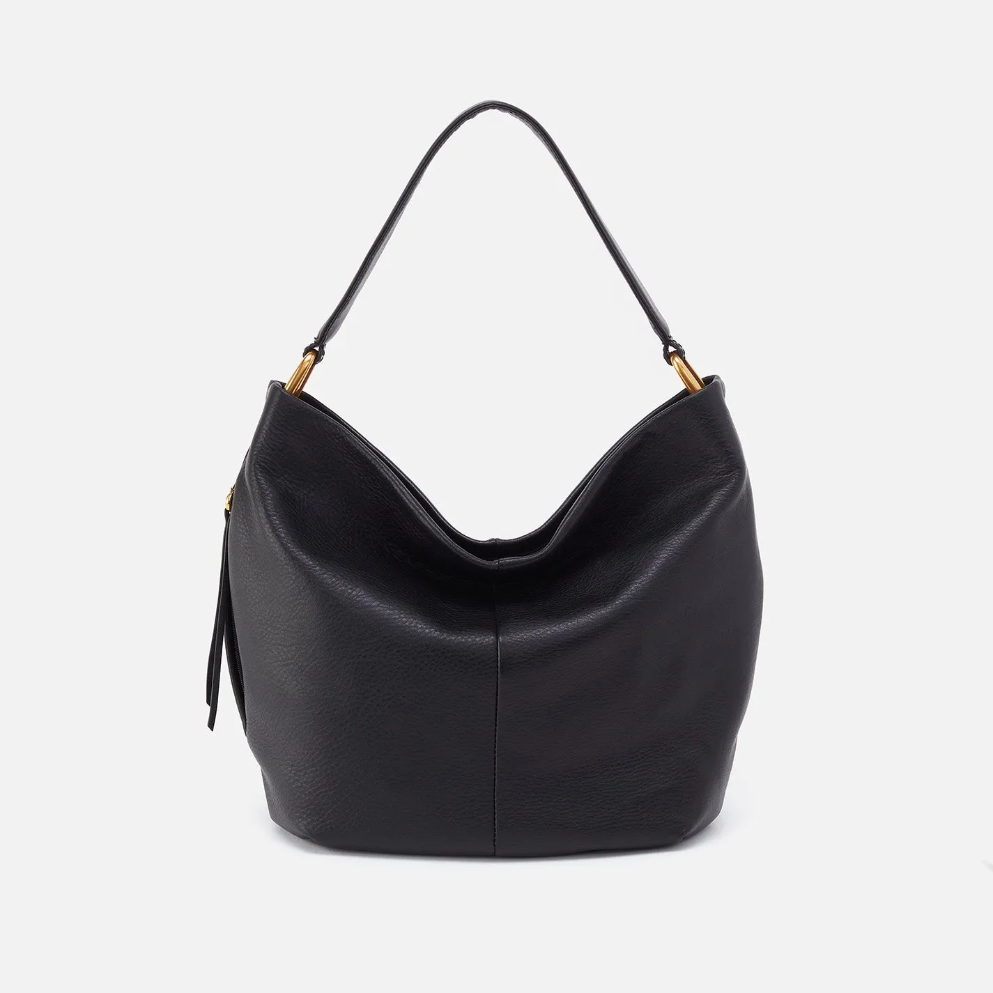 Harley Hobo In Pebbled Leather - Black