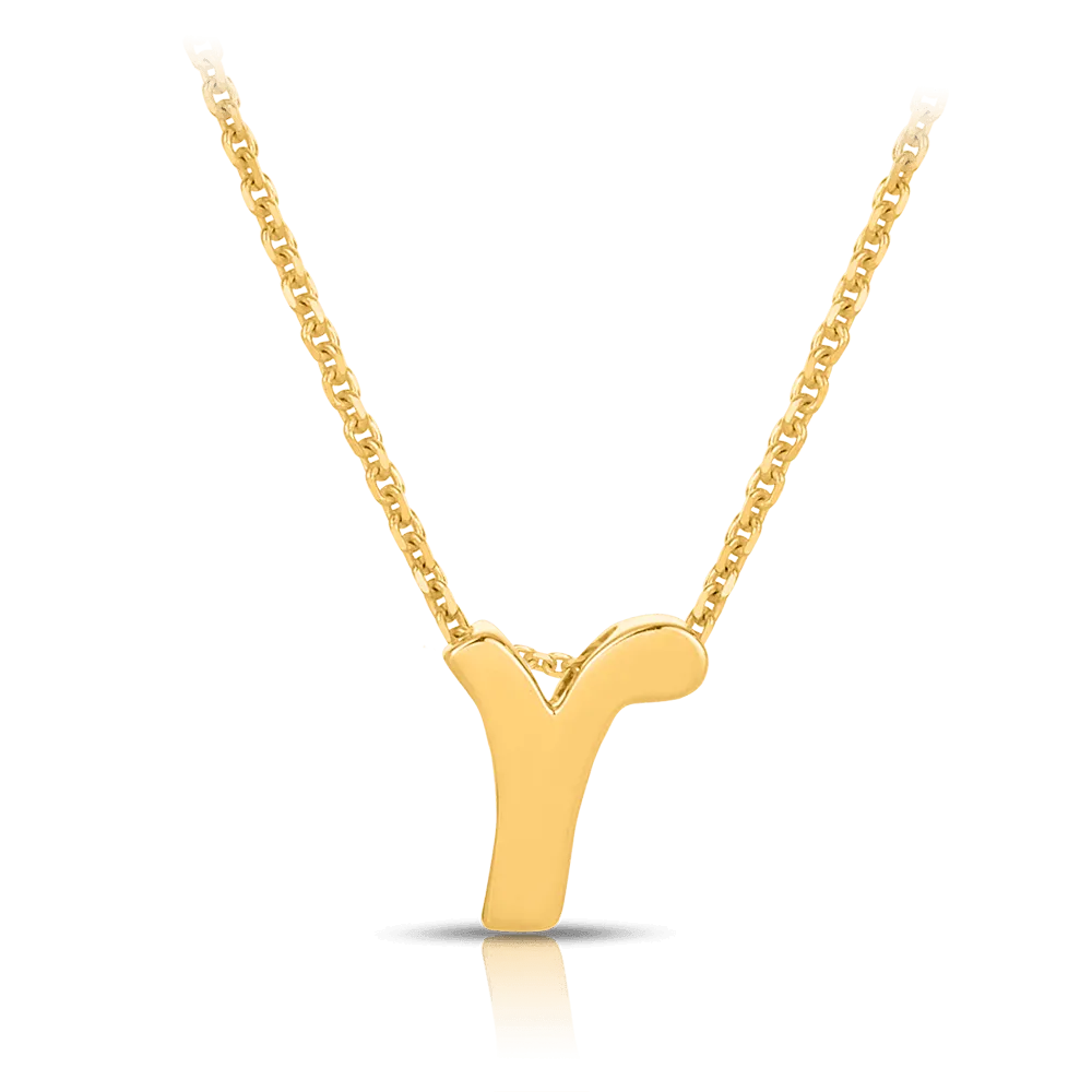 Initial Necklace in 9ct Yellow Gold