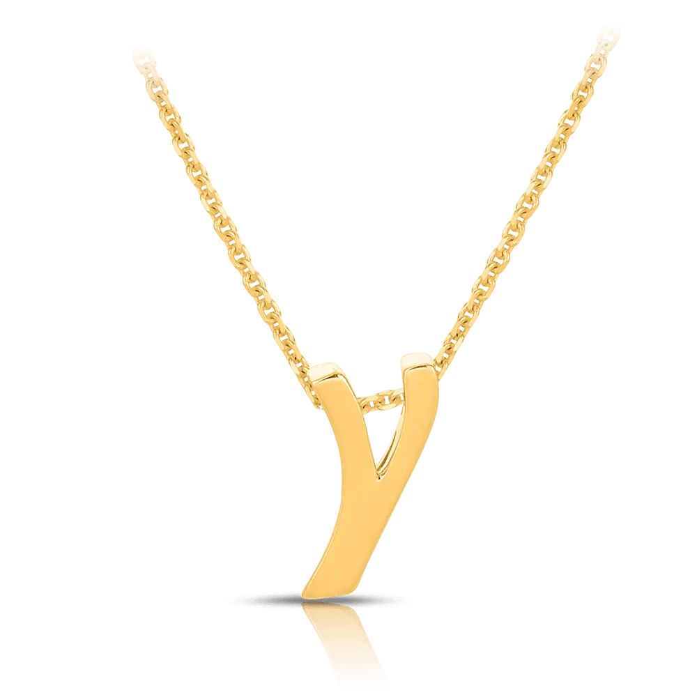 Initial Necklace in 9ct Yellow Gold