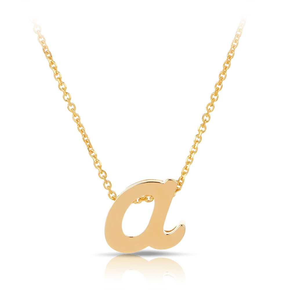 Initial Necklace in 9ct Yellow Gold