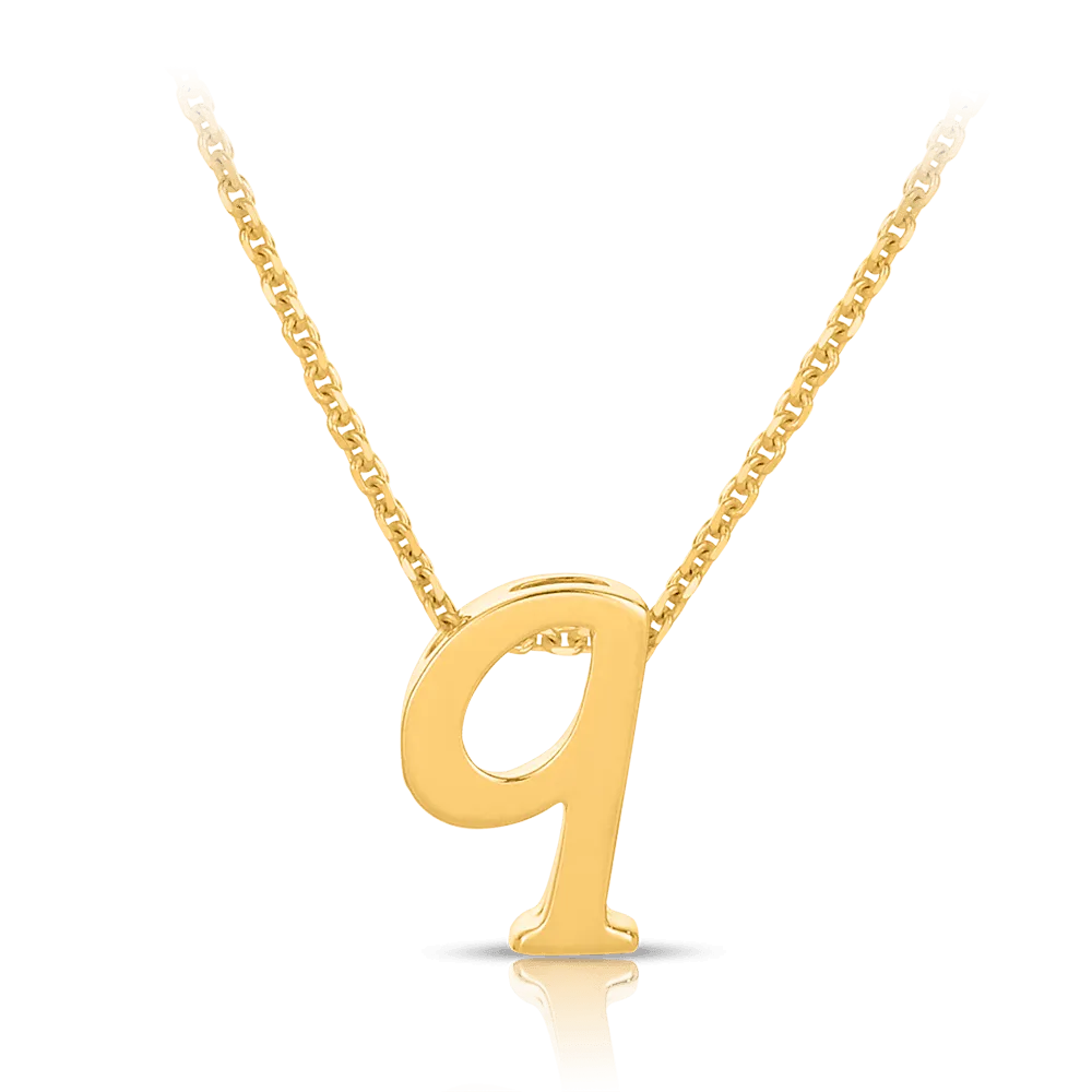 Initial Necklace in 9ct Yellow Gold