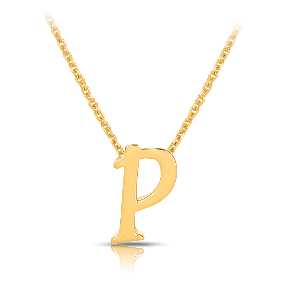 Initial Necklace in 9ct Yellow Gold