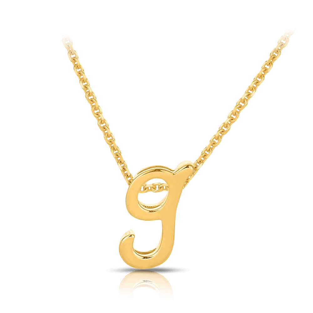 Initial Necklace in 9ct Yellow Gold