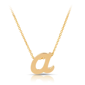 Initial Necklace in 9ct Yellow Gold