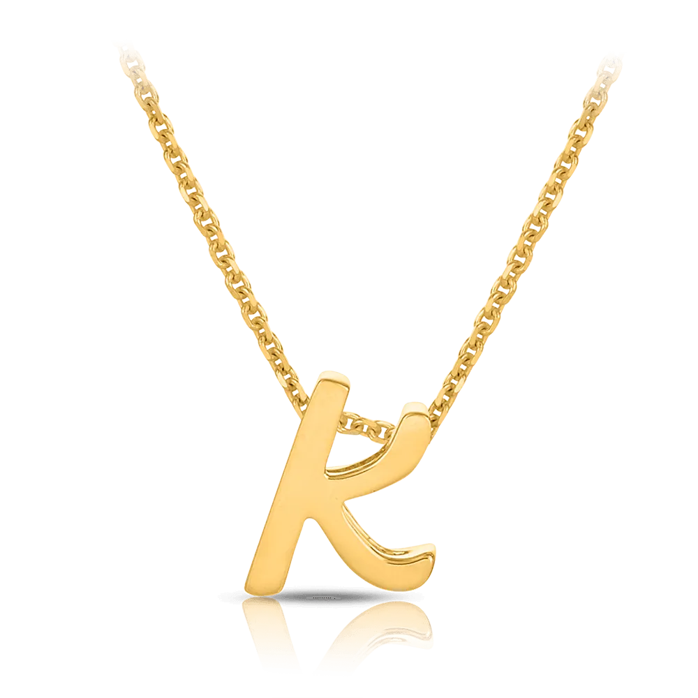 Initial Necklace in 9ct Yellow Gold