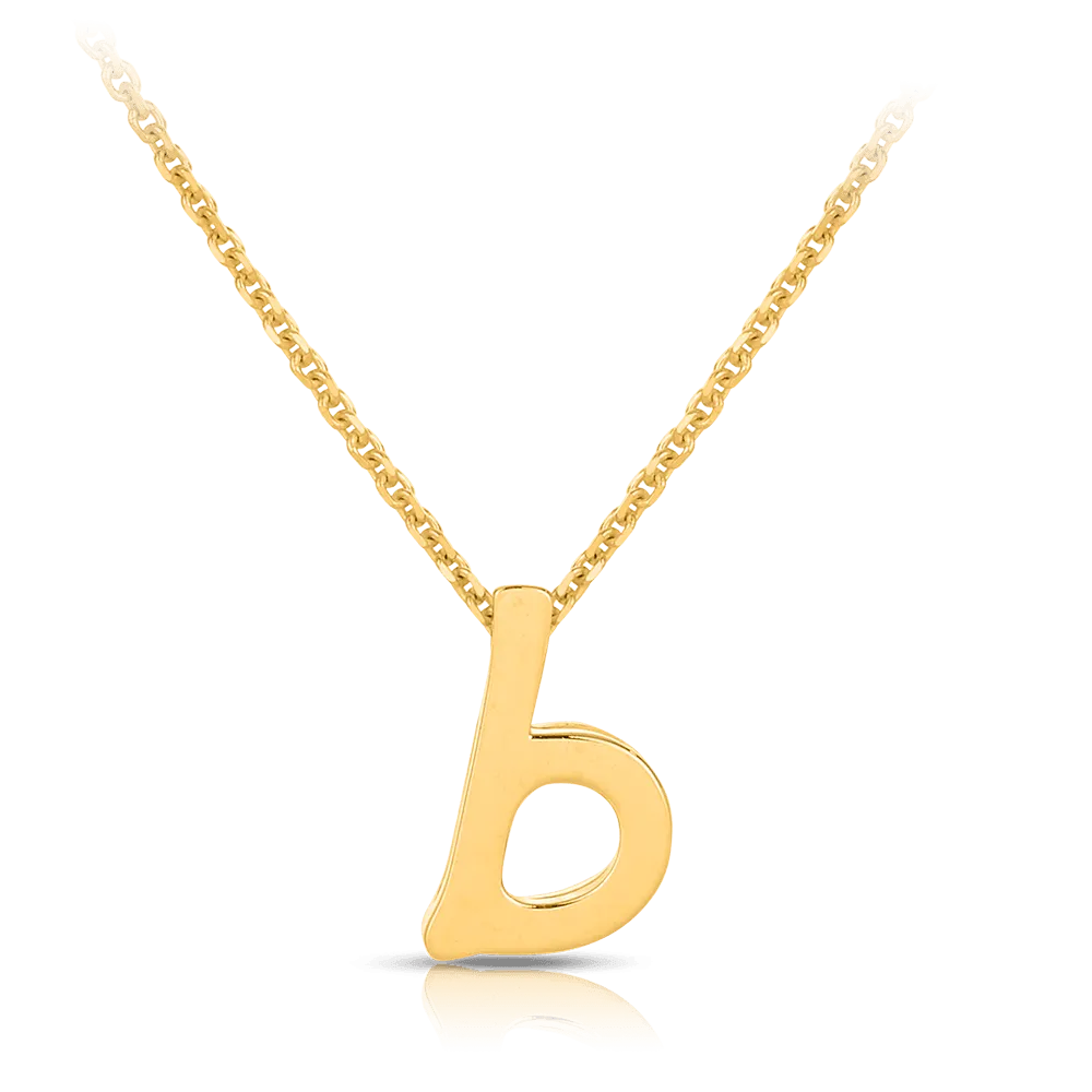 Initial Necklace in 9ct Yellow Gold