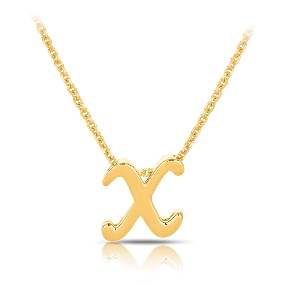 Initial Necklace in 9ct Yellow Gold