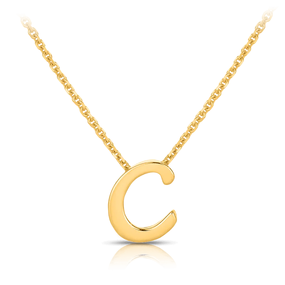 Initial Necklace in 9ct Yellow Gold