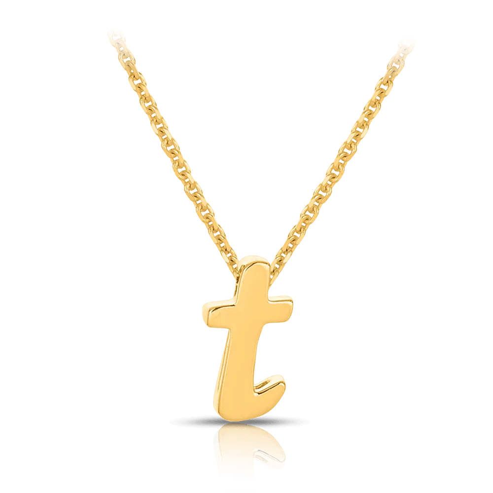 Initial Necklace in 9ct Yellow Gold