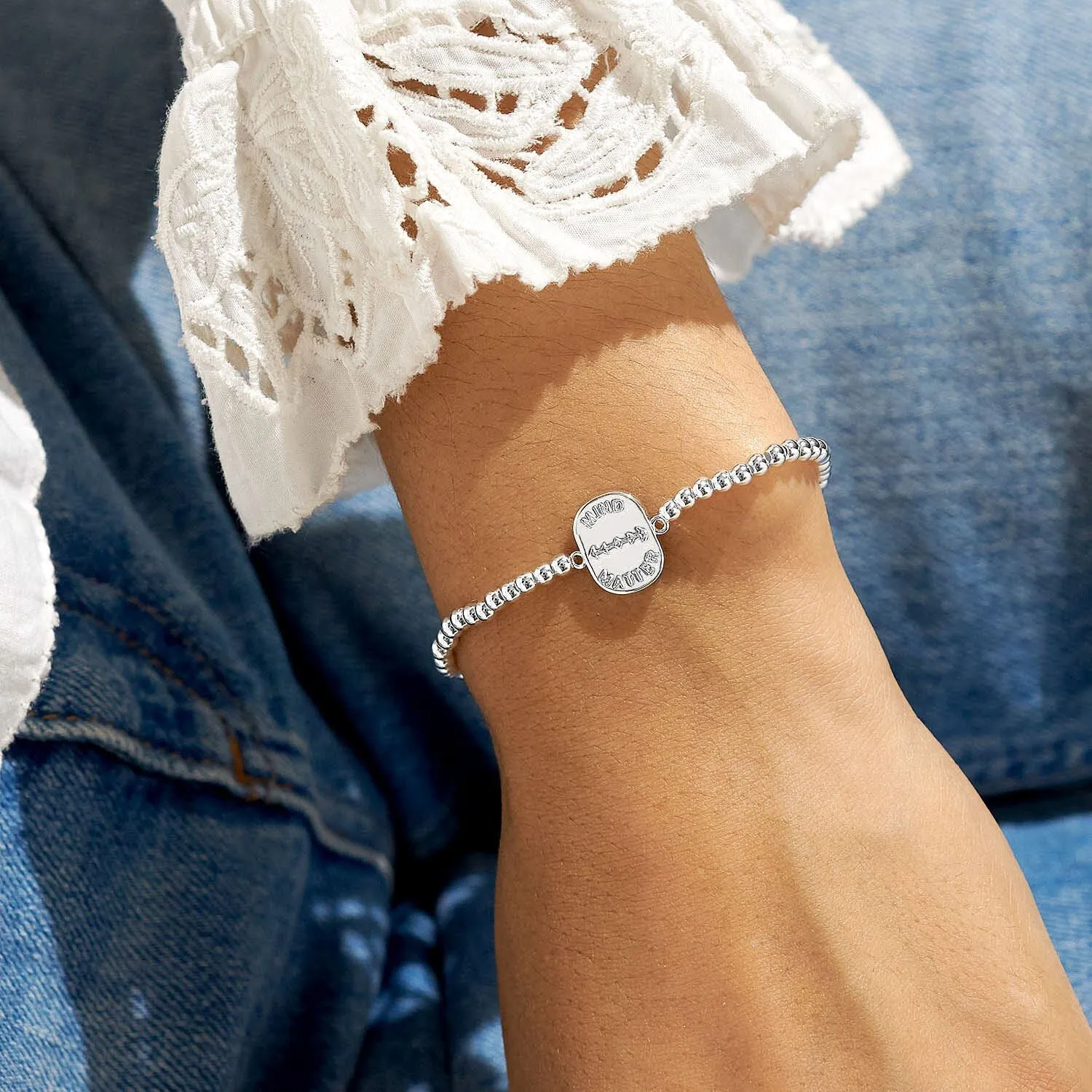 Joma Jewellery Silver A Little 'Mind Over Matter' Bracelet