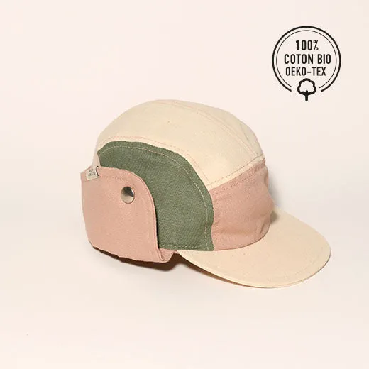 Ki ET LA Camper Cap Anti UV Green Natural Pink