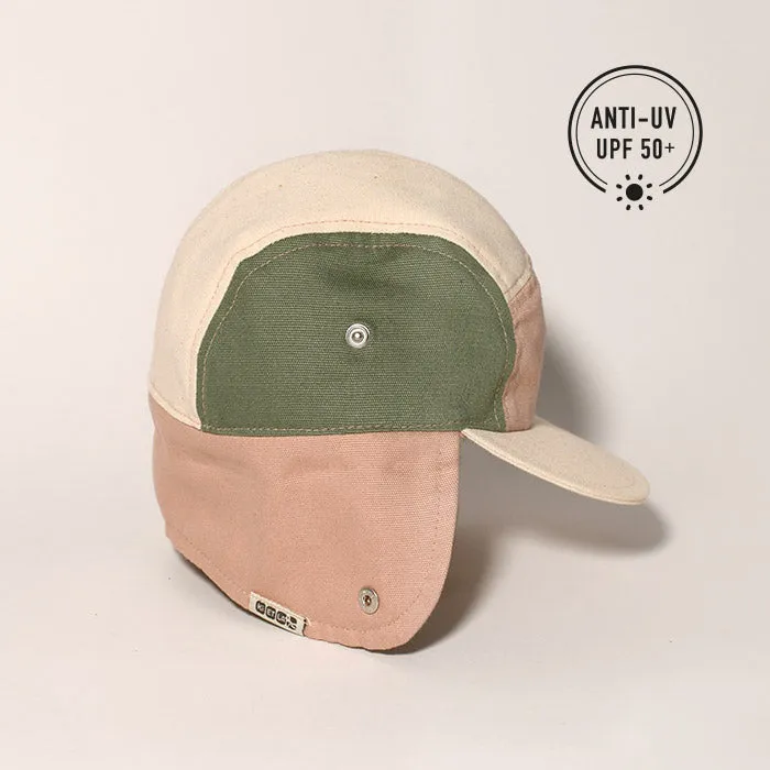 Ki ET LA Camper Cap Anti UV Green Natural Pink