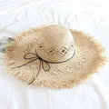 Lace Strap Straw Beach Hat