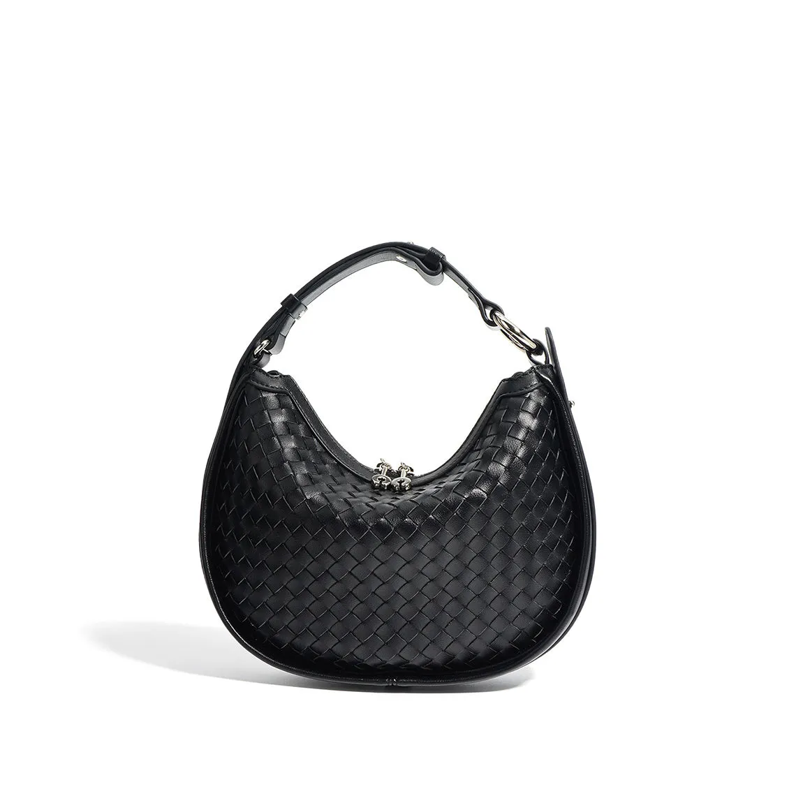 Leather Woven Hobo Bag