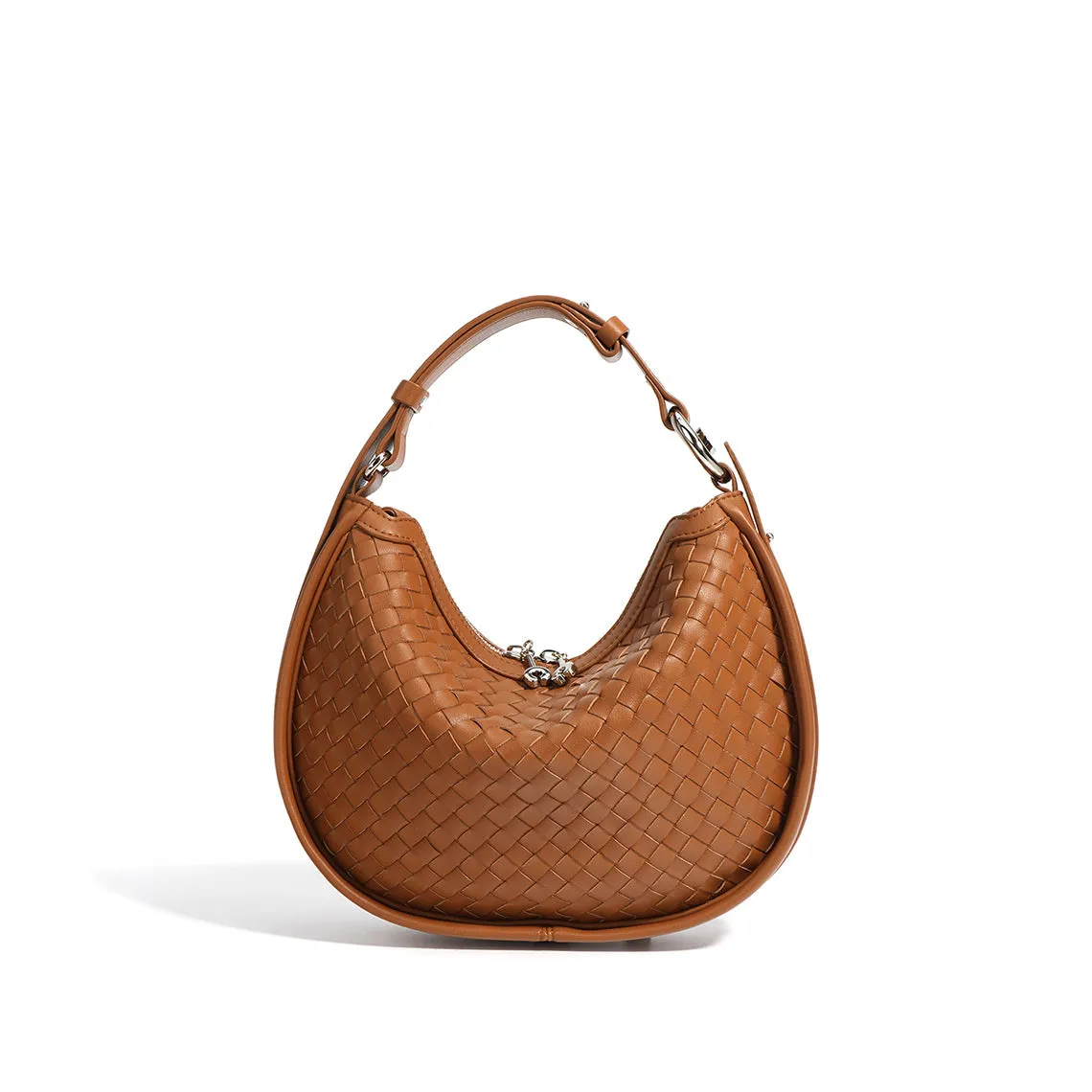 Leather Woven Hobo Bag