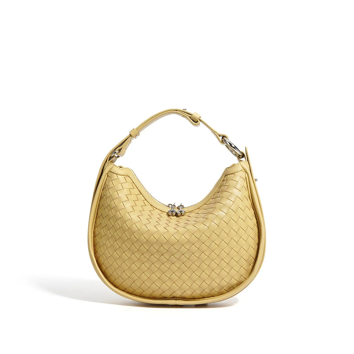 Leather Woven Hobo Bag