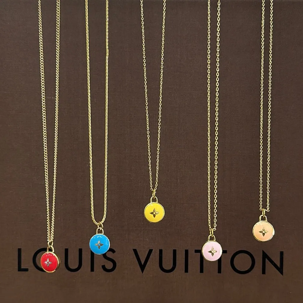 LOUIS VUITTON Flower Charm Necklaces