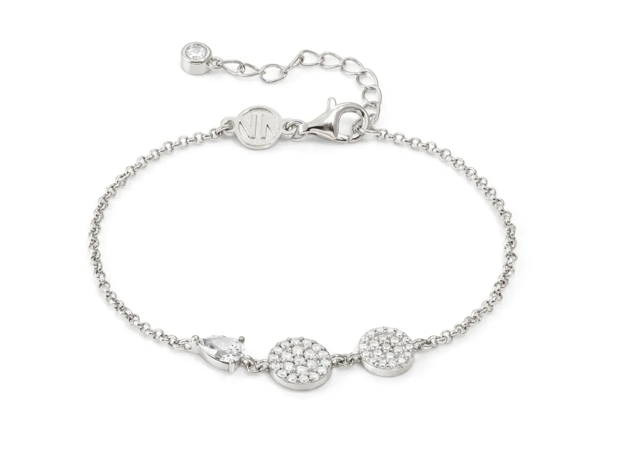 LUCENTISSIMA bracelets in 925 sterling silver and cz Silver Round